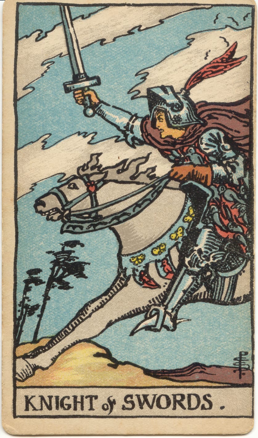 Kılıçların Şövalyesi Tarot Kartı
